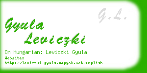 gyula leviczki business card